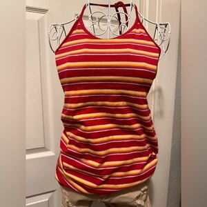 Vintage 90s Old Navy Cotton Retro Style Stripe Halter Top